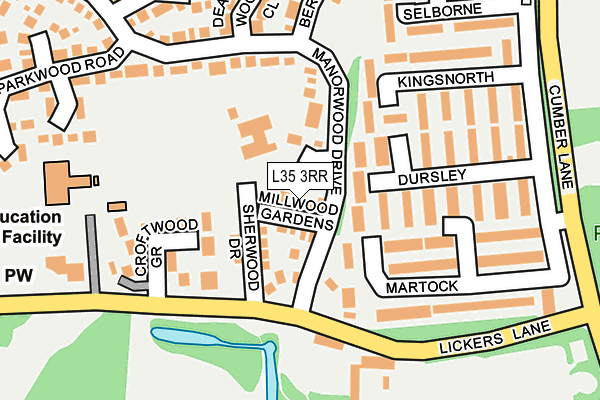 L35 3RR map - OS OpenMap – Local (Ordnance Survey)