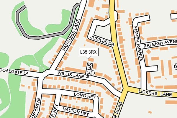 L35 3RX map - OS OpenMap – Local (Ordnance Survey)