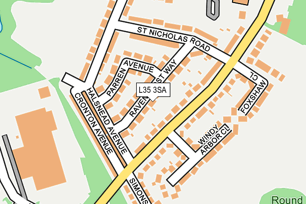 L35 3SA map - OS OpenMap – Local (Ordnance Survey)