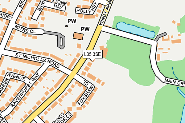 L35 3SE map - OS OpenMap – Local (Ordnance Survey)