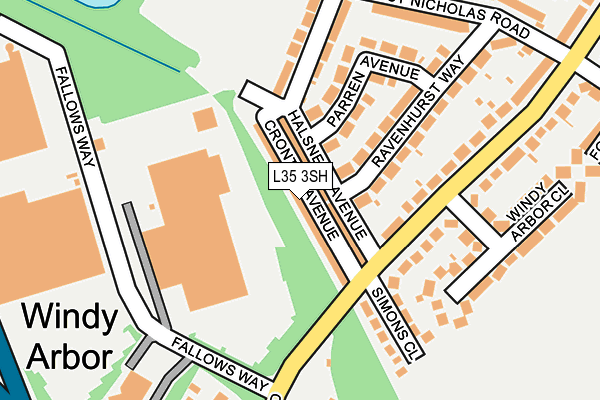 L35 3SH map - OS OpenMap – Local (Ordnance Survey)