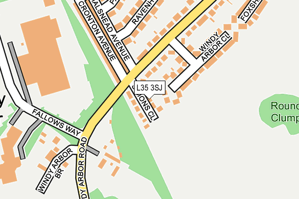 L35 3SJ map - OS OpenMap – Local (Ordnance Survey)