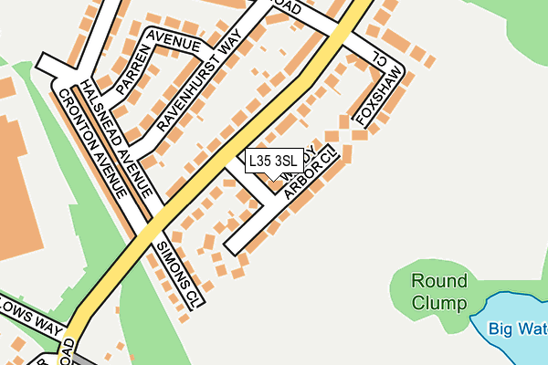 L35 3SL map - OS OpenMap – Local (Ordnance Survey)