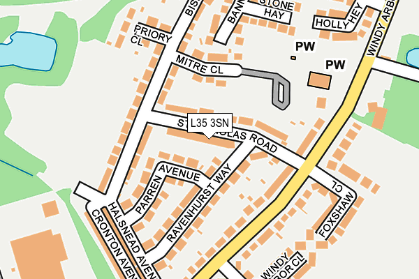 L35 3SN map - OS OpenMap – Local (Ordnance Survey)