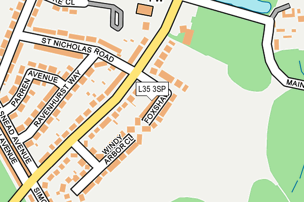 L35 3SP map - OS OpenMap – Local (Ordnance Survey)