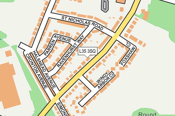 L35 3SQ map - OS OpenMap – Local (Ordnance Survey)