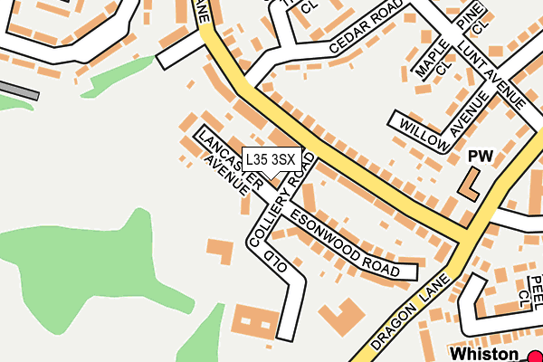 L35 3SX map - OS OpenMap – Local (Ordnance Survey)