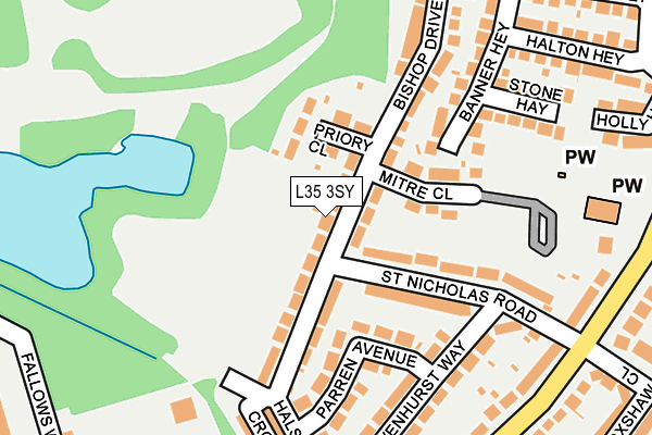 L35 3SY map - OS OpenMap – Local (Ordnance Survey)