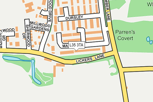 L35 3TA map - OS OpenMap – Local (Ordnance Survey)
