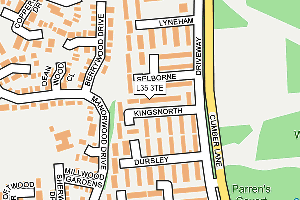 L35 3TE map - OS OpenMap – Local (Ordnance Survey)
