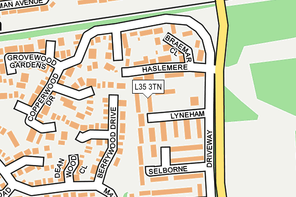 L35 3TN map - OS OpenMap – Local (Ordnance Survey)