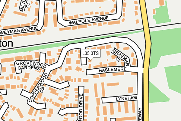 L35 3TS map - OS OpenMap – Local (Ordnance Survey)