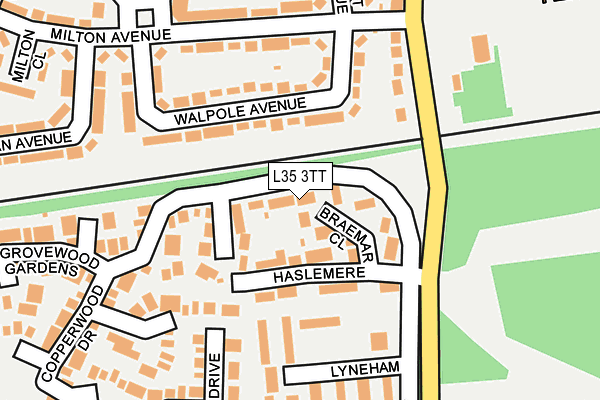 L35 3TT map - OS OpenMap – Local (Ordnance Survey)