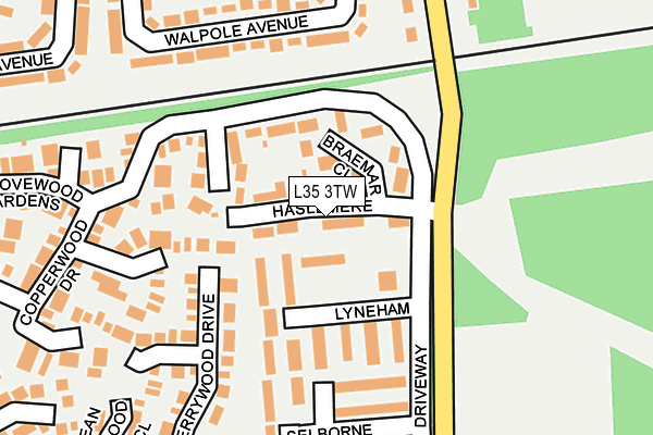 L35 3TW map - OS OpenMap – Local (Ordnance Survey)