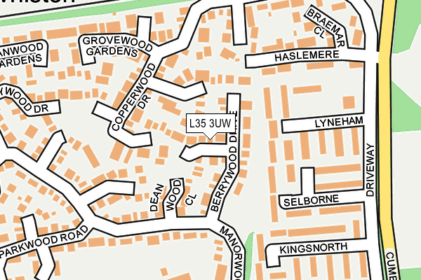 L35 3UW map - OS OpenMap – Local (Ordnance Survey)