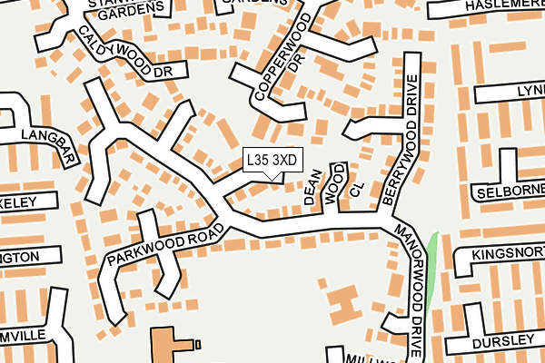 L35 3XD map - OS OpenMap – Local (Ordnance Survey)