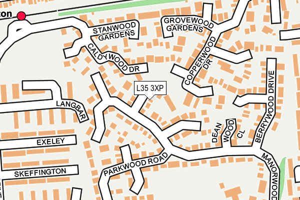 L35 3XP map - OS OpenMap – Local (Ordnance Survey)