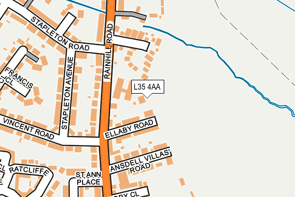 L35 4AA map - OS OpenMap – Local (Ordnance Survey)