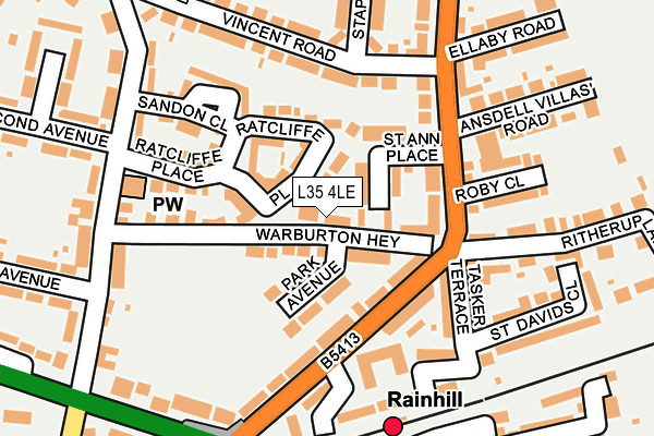 L35 4LE map - OS OpenMap – Local (Ordnance Survey)