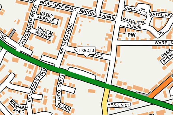 L35 4LJ map - OS OpenMap – Local (Ordnance Survey)