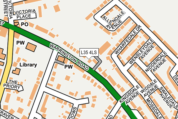 L35 4LS map - OS OpenMap – Local (Ordnance Survey)
