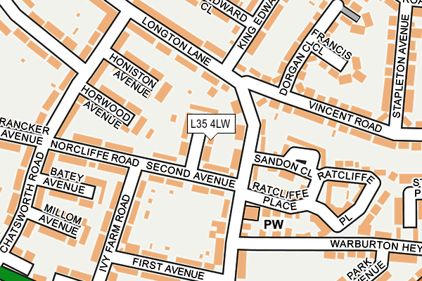 L35 4LW map - OS OpenMap – Local (Ordnance Survey)