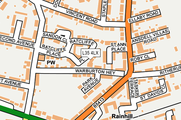 L35 4LX map - OS OpenMap – Local (Ordnance Survey)