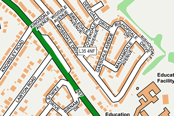 L35 4NF map - OS OpenMap – Local (Ordnance Survey)