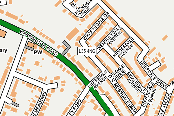 L35 4NG map - OS OpenMap – Local (Ordnance Survey)