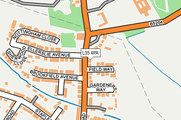 L35 4PA map - OS OpenMap – Local (Ordnance Survey)