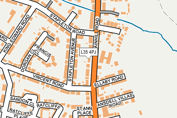 L35 4PJ map - OS OpenMap – Local (Ordnance Survey)