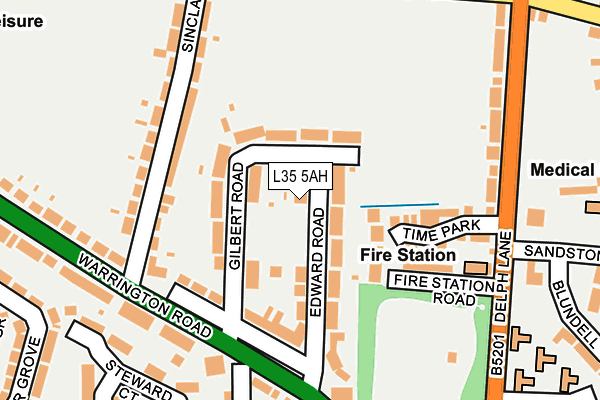 L35 5AH map - OS OpenMap – Local (Ordnance Survey)