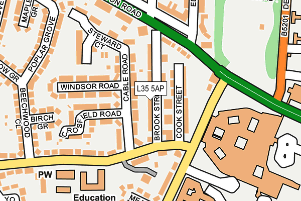 L35 5AP map - OS OpenMap – Local (Ordnance Survey)