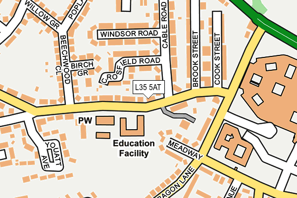 L35 5AT map - OS OpenMap – Local (Ordnance Survey)