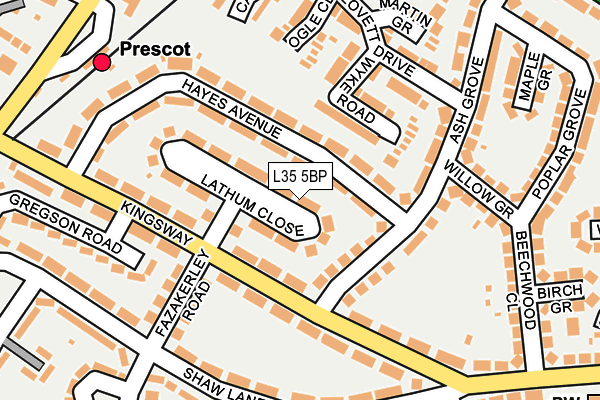 L35 5BP map - OS OpenMap – Local (Ordnance Survey)