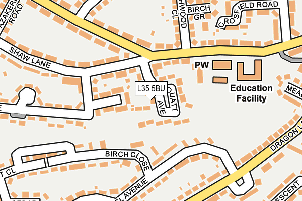 L35 5BU map - OS OpenMap – Local (Ordnance Survey)