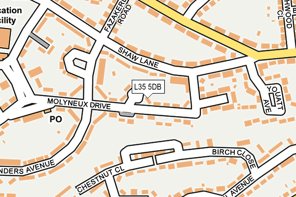 L35 5DB map - OS OpenMap – Local (Ordnance Survey)