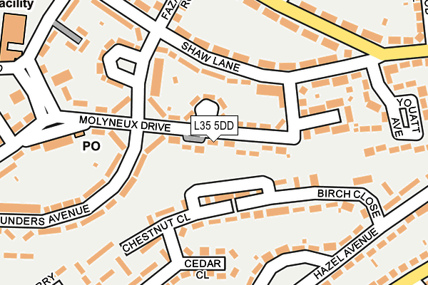 L35 5DD map - OS OpenMap – Local (Ordnance Survey)
