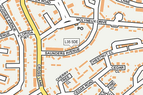 L35 5DE map - OS OpenMap – Local (Ordnance Survey)