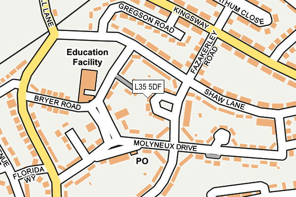 L35 5DF map - OS OpenMap – Local (Ordnance Survey)