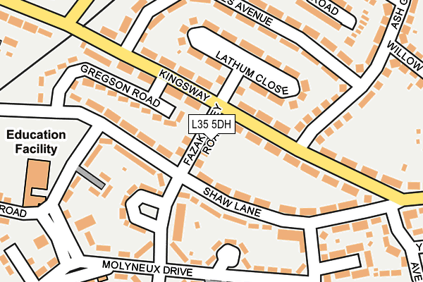 L35 5DH map - OS OpenMap – Local (Ordnance Survey)