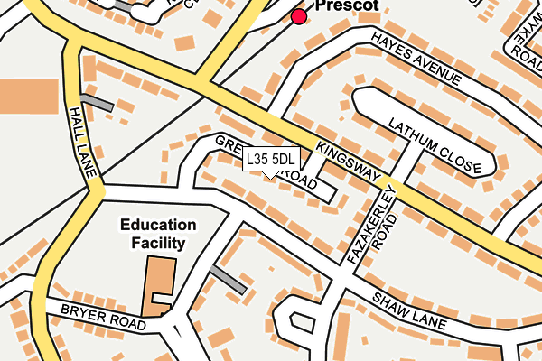 L35 5DL map - OS OpenMap – Local (Ordnance Survey)