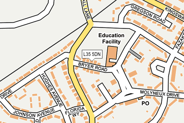 L35 5DN map - OS OpenMap – Local (Ordnance Survey)