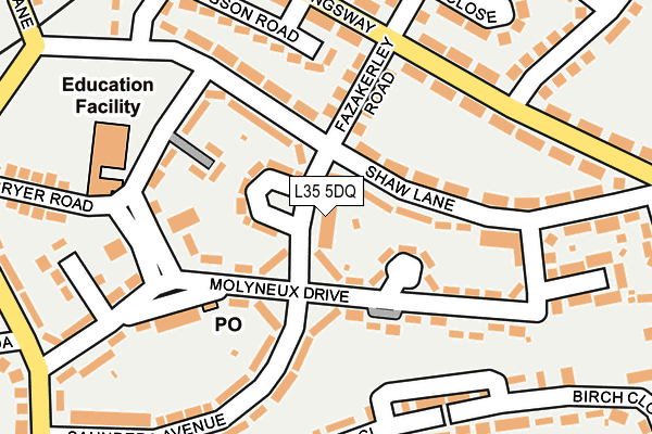 L35 5DQ map - OS OpenMap – Local (Ordnance Survey)