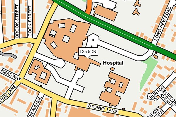 L35 5DR map - OS OpenMap – Local (Ordnance Survey)