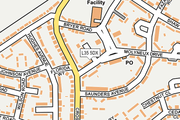 L35 5DX map - OS OpenMap – Local (Ordnance Survey)