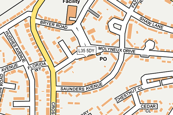 L35 5DY map - OS OpenMap – Local (Ordnance Survey)