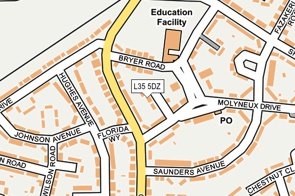 L35 5DZ map - OS OpenMap – Local (Ordnance Survey)