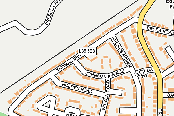 L35 5EB map - OS OpenMap – Local (Ordnance Survey)