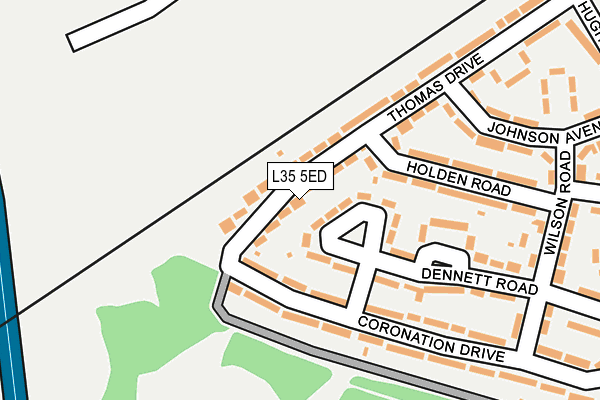 L35 5ED map - OS OpenMap – Local (Ordnance Survey)